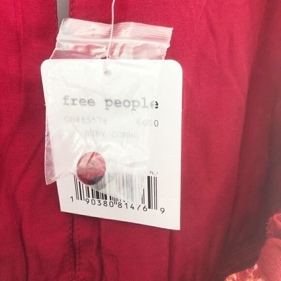 NWT Free People drop waist ruby cosmo puff sleeve dress - Picture 12 of 13